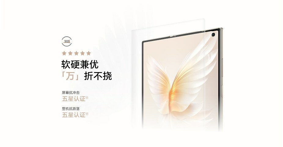 SGS授予荣耀VPurse折叠手机PerformanceTestedMark认证证书